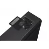 iBox Orcus X14 Midi Tower datora korpuss, ATX/Micro ATX/ITX, sānu logs, 2x 120 mm sarkani apgaismoti ventilatori, 3x 3,5 collu, 2x 2,5 collu, 1x 5,25 collu nodalījumi, USB 3.0, melns