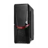 iBox Orcus X14 Midi Tower datora korpuss, ATX/Micro ATX/ITX, sānu logs, 2x 120 mm sarkani apgaismoti ventilatori, 3x 3,5 collu, 2x 2,5 collu, 1x 5,25 collu nodalījumi, USB 3.0, melns