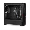 iBox Orcus X14 Midi Tower datora korpuss, ATX/Micro ATX/ITX, sānu logs, 2x 120 mm sarkani apgaismoti ventilatori, 3x 3,5 collu, 2x 2,5 collu, 1x 5,25 collu nodalījumi, USB 3.0, melns