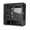 iBox Orcus X14 Midi Tower datora korpuss, ATX/Micro ATX/ITX, sānu logs, 2x 120 mm sarkani apgaismoti ventilatori, 3x 3,5 collu, 2x 2,5 collu, 1x 5,25 collu nodalījumi, USB 3.0, melns