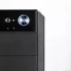 PC korpuss MODECOM Oberon Pro Midi Tower — melns, ATX/ITX/Micro ATX, rūdīts stikls, līdz 395 mm GPU