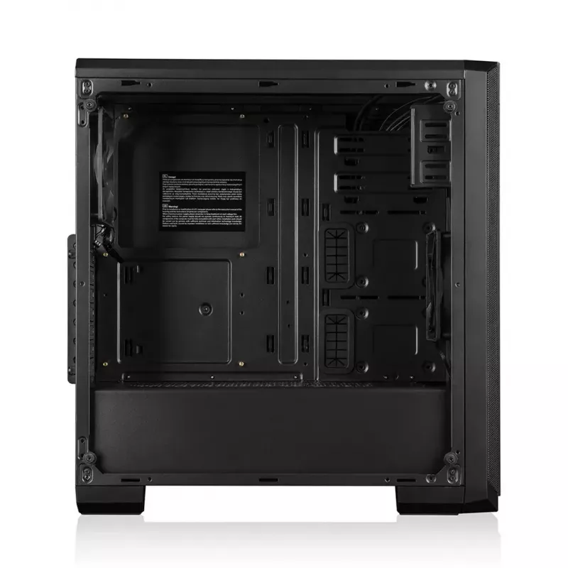 PC korpuss MODECOM Oberon Pro Midi Tower — melns, ATX/ITX/Micro ATX, rūdīts stikls, līdz 395 mm GPU