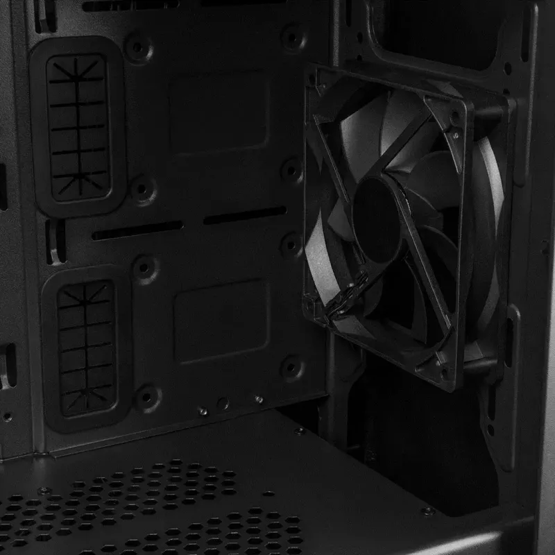 PC korpuss MODECOM Oberon Pro Midi Tower — melns, ATX/ITX/Micro ATX, rūdīts stikls, līdz 395 mm GPU
