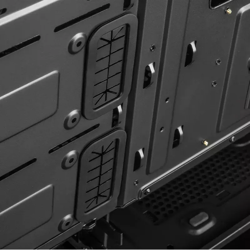PC korpuss MODECOM Oberon Pro Midi Tower — melns, ATX/ITX/Micro ATX, rūdīts stikls, līdz 395 mm GPU