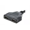 HDMI kabelis Gembird DSP-2PH4-04 — HDMI Type A vīrišķā tipa savienotājs uz 2× HDMI Type A sievišķā tipa savienotājiem, melns, taisni savienotāji
