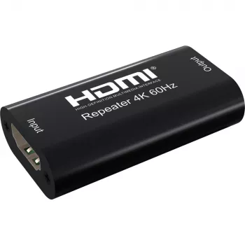 AV retranslators TECHLY IDATA-HDMI2-RIP4KT — HDMI 2.0, HDCP 2.2, 4096×2160, maks. attālums 40 m, melns