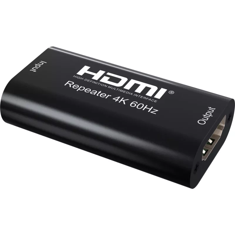 AV retranslators TECHLY IDATA-HDMI2-RIP4KT — HDMI 2.0, HDCP 2.2, 4096×2160, maks. attālums 40 m, melns