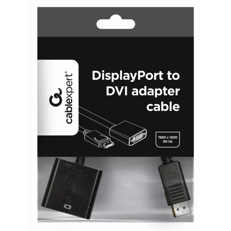 GEMBIRD DisplayPort–DVI adaptera kabelis – melns