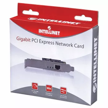 Intellinet Gigabit PCI Express tīkla karte, 10/100/1000 Mbps PCI Express RJ45 Ethernet karte