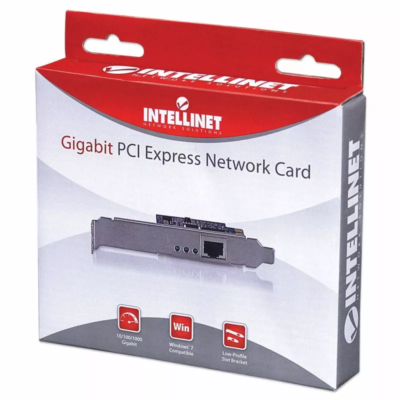 Intellinet Gigabit PCI Express tīkla karte, 10/100/1000 Mbps PCI Express RJ45 Ethernet karte