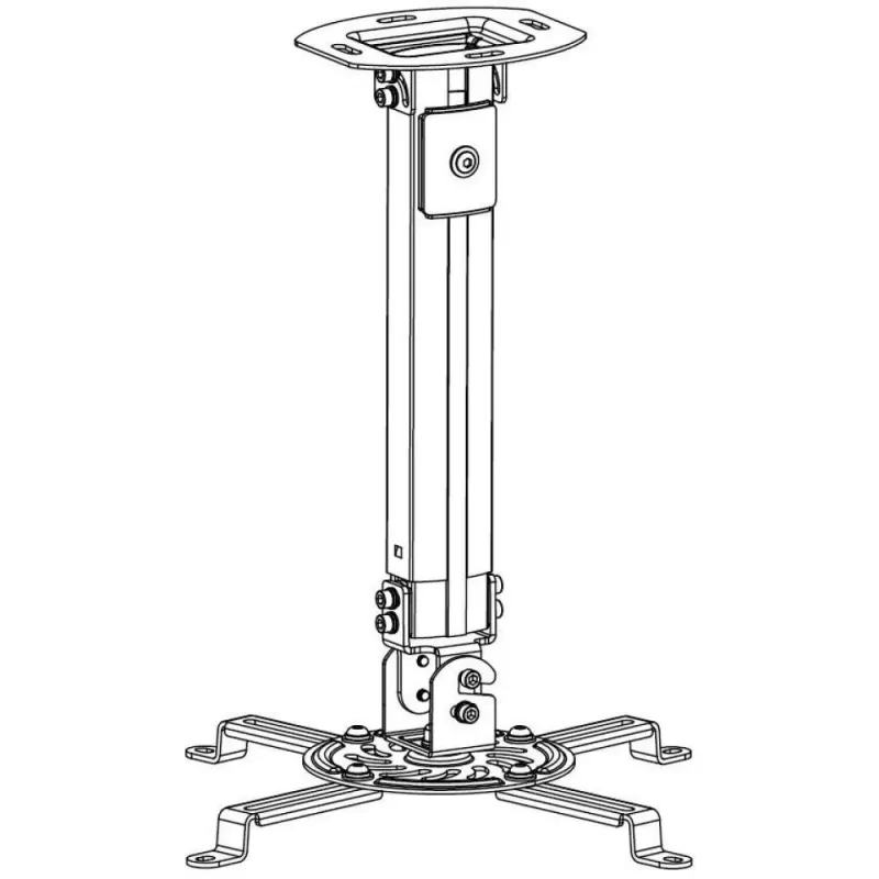 Techly Projectora griestu stiprinājuma pagarinājums 545–900 mm sudraba krāsā ICA-PM 18M