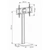 Techly ICA-TR11 TV stiprinājums/statīvs 177,8 cm (70 collas) Melns, Sudrabains