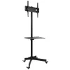 Techly Trolley Floor Stand LCD/LED/Plasma 23 inch-55 inch, 58.4 cm (23 inch), 139.7 cm (55 inch), 50 x 50 mm, 400 x 400 mm, -15 - 15°, Melns