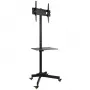 Techly Trolley Floor Stand LCD/LED/Plasma 23 inch-55 inch, 58.4 cm (23 inch), 139.7 cm (55 inch), 50 x 50 mm, 400 x 400 mm, -15 - 15°, Melns