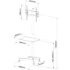 Techly Trolley Floor Stand LCD/LED/Plasma 23 inch-55 inch, 58.4 cm (23 inch), 139.7 cm (55 inch), 50 x 50 mm, 400 x 400 mm, -15 - 15°, Melns