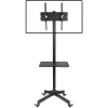 Techly Trolley Floor Stand LCD/LED/Plasma 23 inch-55 inch, 58.4 cm (23 inch), 139.7 cm (55 inch), 50 x 50 mm, 400 x 400 mm, -15 - 15°, Melns