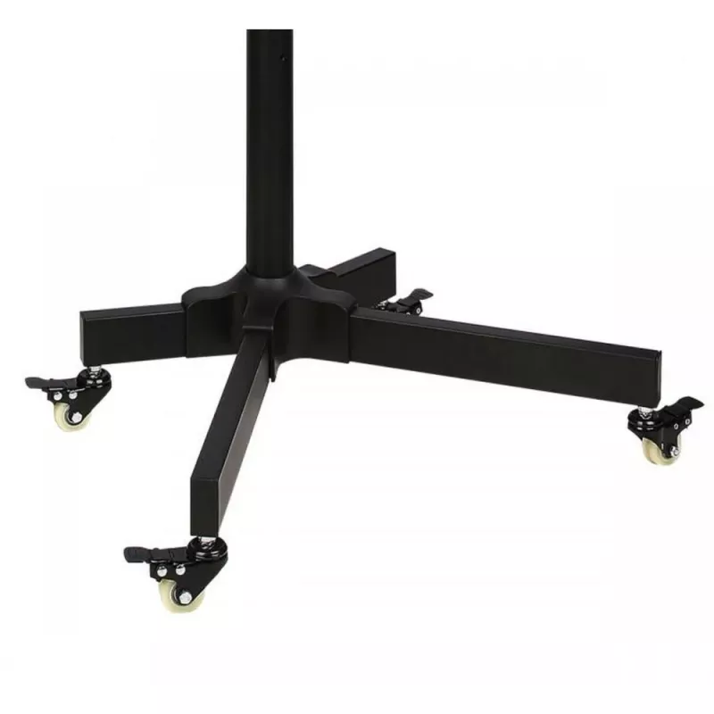 Techly Trolley Floor Stand LCD/LED/Plasma 23 inch-55 inch, 58.4 cm (23 inch), 139.7 cm (55 inch), 50 x 50 mm, 400 x 400 mm, -15 - 15°, Melns