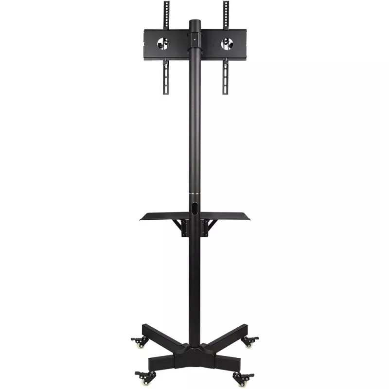 Techly Trolley Floor Stand LCD/LED/Plasma 23 inch-55 inch, 58.4 cm (23 inch), 139.7 cm (55 inch), 50 x 50 mm, 400 x 400 mm, -15 - 15°, Melns