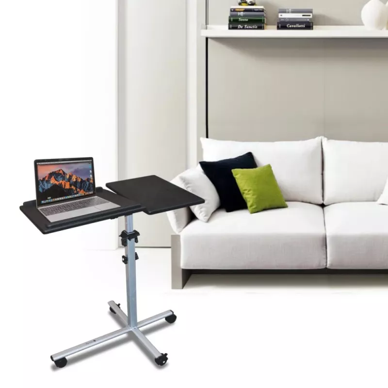 Portatīvā datora statīvs Techly Universal Adjustable Trolley piezīmjdatoram projektoram melns