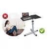 Portatīvā datora statīvs Techly Universal Adjustable Trolley piezīmjdatoram projektoram melns