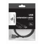 GEMBIRD USB 2.0 pagarinājuma kabelis, 0,75 m - Melns