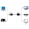 Video kabeļa adapteris Gembird DVI-D (vīrišķais) uz VGA (sievišķais) 0,2 m, melns