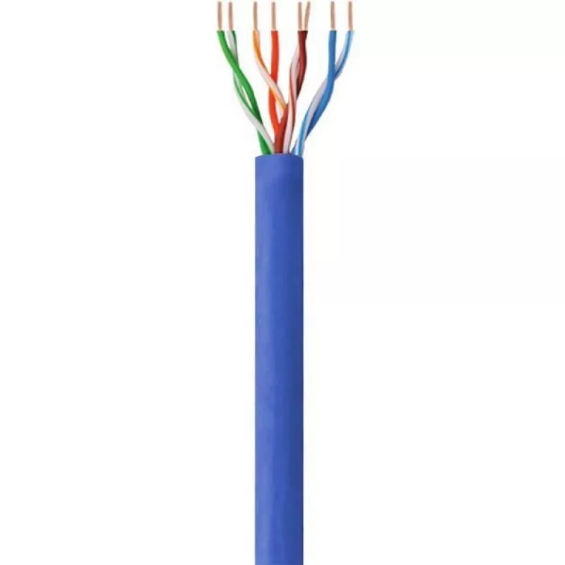 Tīkla kabelis TECHLY Cat6 U/UTP ITP6-CCA-305-BL, 305 m, 23 AWG ciets, 250 MHz, zils, PVC apvalks