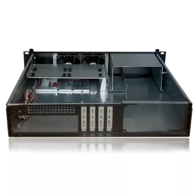 Servera korpusa plaukts TECHLY I-CASE IPC-240L, 2U, micro ATX, 4x 3.5 collu sloti, 1x 5.25 collu slots, 465x400x88.8 mm, melns