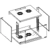 Techly sienas skapis 19 6U D450 melns salikts I-CASE EL-1006B45
