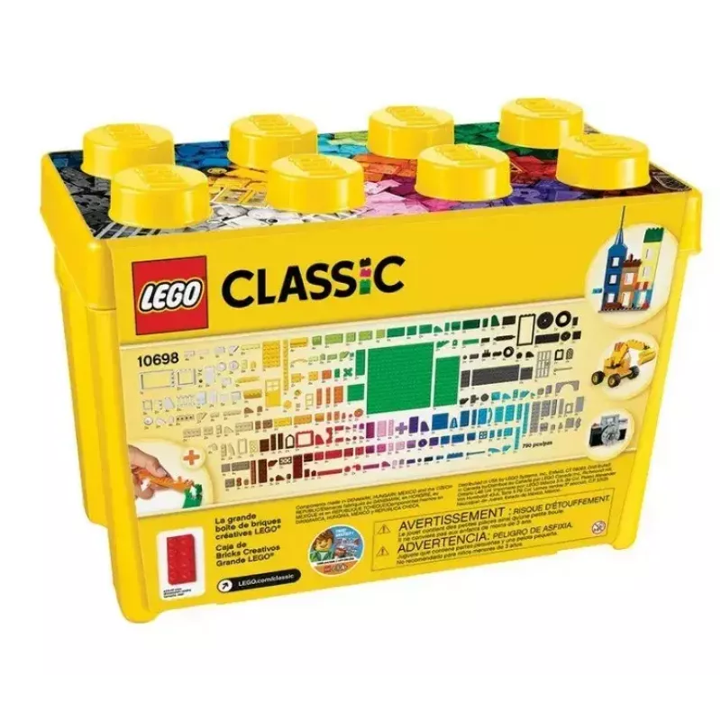 Būvēšanas komplekts LEGO Classic 10698 — 790 gabali, daudzkrāsains, 33 krāsas, ietver zaļas pamatplāksnes un piederumus