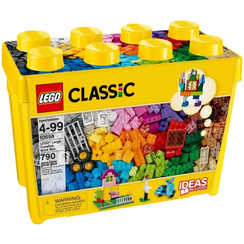 Būvēšanas komplekts LEGO Classic 10698 — 790 gabali, daudzkrāsains, 33 krāsas, ietver zaļas pamatplāksnes un piederumus