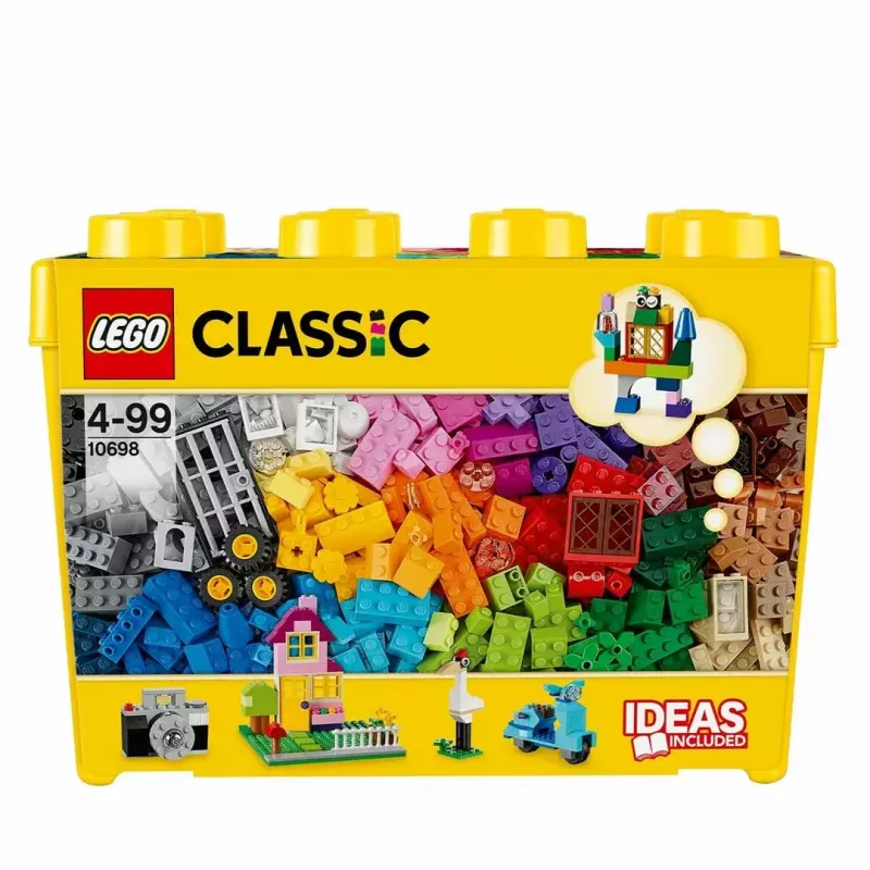 Būvēšanas komplekts LEGO Classic 10698 — 790 gabali, daudzkrāsains, 33 krāsas, ietver zaļas pamatplāksnes un piederumus