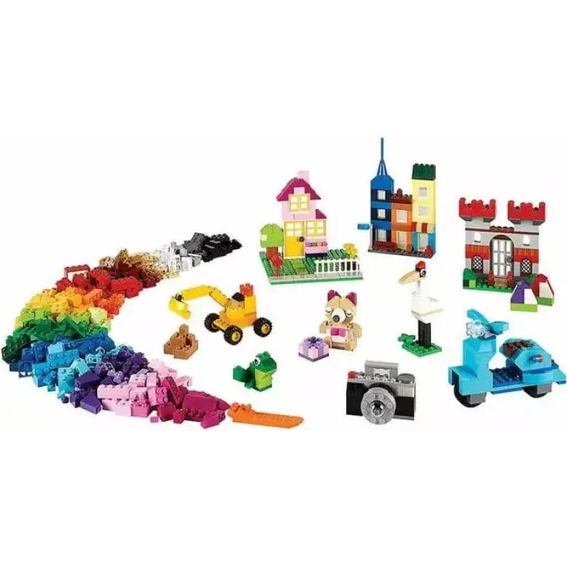 Būvēšanas komplekts LEGO Classic 10698 — 790 gabali, daudzkrāsains, 33 krāsas, ietver zaļas pamatplāksnes un piederumus