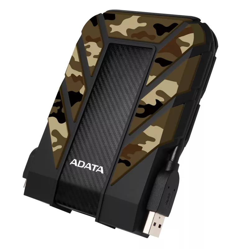Ārējais HDD ADATA HD710M Pro 2TB USB 3.2 Gen 1 (USB Type-A / Micro-USB B) Kamuflāža, triecienizturīgs