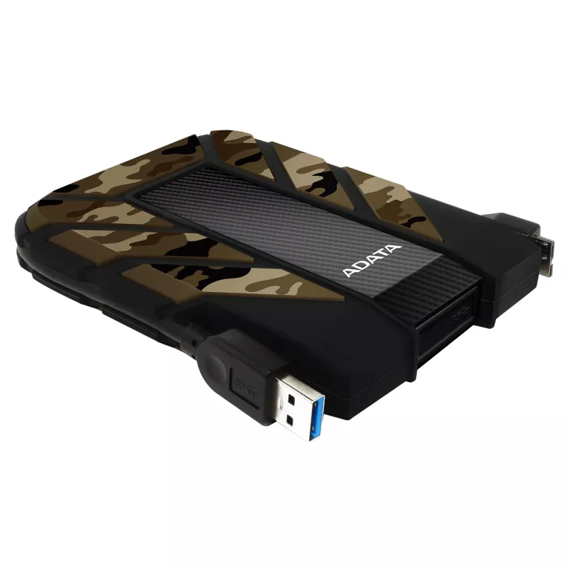 Ārējais HDD ADATA HD710M Pro 2TB USB 3.2 Gen 1 (USB Type-A / Micro-USB B) Kamuflāža, triecienizturīgs