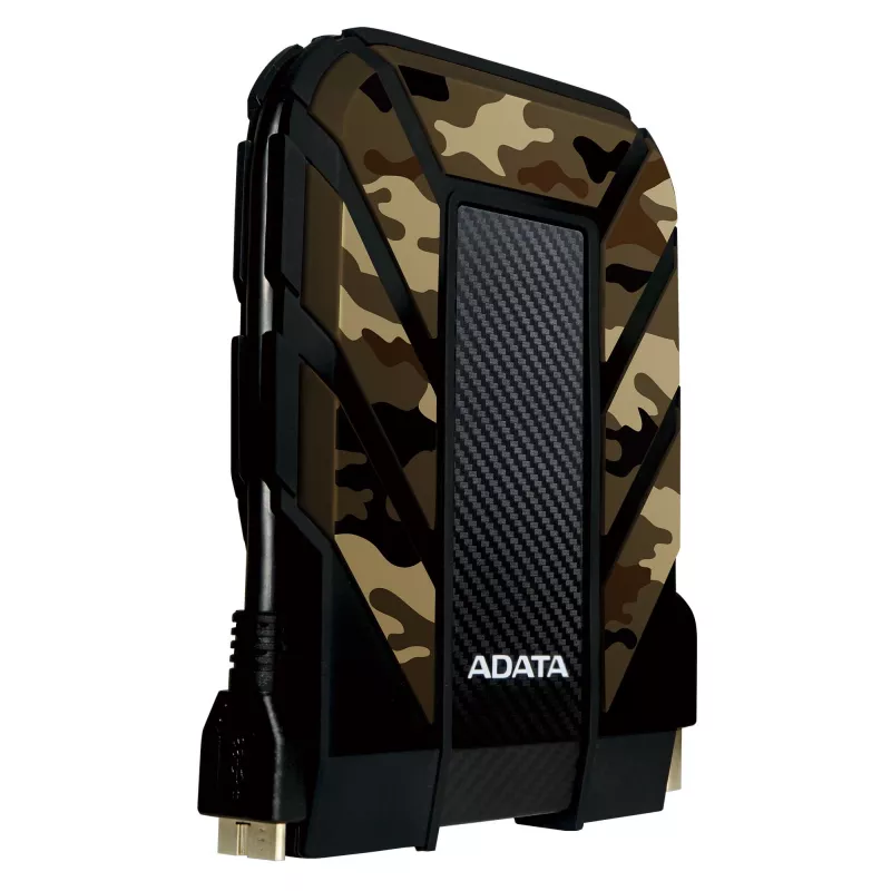 Ārējais HDD ADATA HD710M Pro 2TB USB 3.2 Gen 1 (USB Type-A / Micro-USB B) Kamuflāža, triecienizturīgs