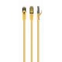 GEMBIRD komutācijas kabelis - CAT6A - S/FTP - LSZH - 25 cm - dzeltens
