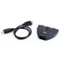 HDMI saskarnes centrmezgls Gembird DSW-HDMI-35 — 3 porti, HDMI, 0,5 m kabelis, melns
