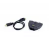 HDMI saskarnes centrmezgls Gembird DSW-HDMI-35 — 3 porti, HDMI, 0,5 m kabelis, melns