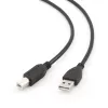 GEMBIRD USB 2.0 Type-A uz USB Type-B kabelis 1m, melns