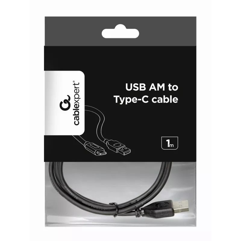 GEMBIRD USB 2.0 Type-A uz USB Type-B kabelis 1m, melns