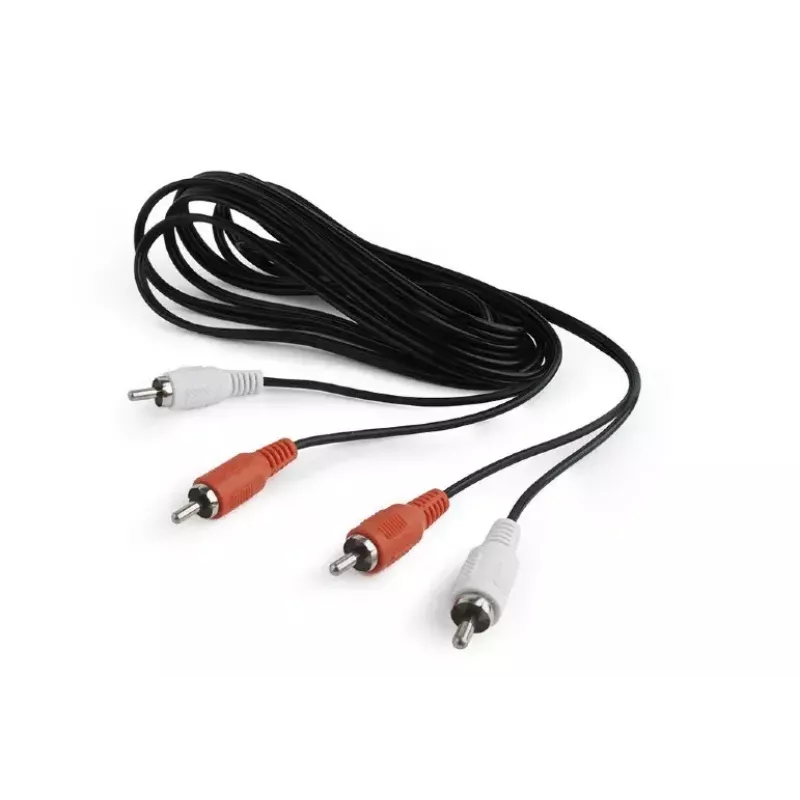 Audio kabelis Gembird CCA-2R2R-6 1,8 m 2 x RCA melns