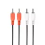 Audio kabelis Gembird CCA-2R2R-6 1,8 m 2 x RCA melns