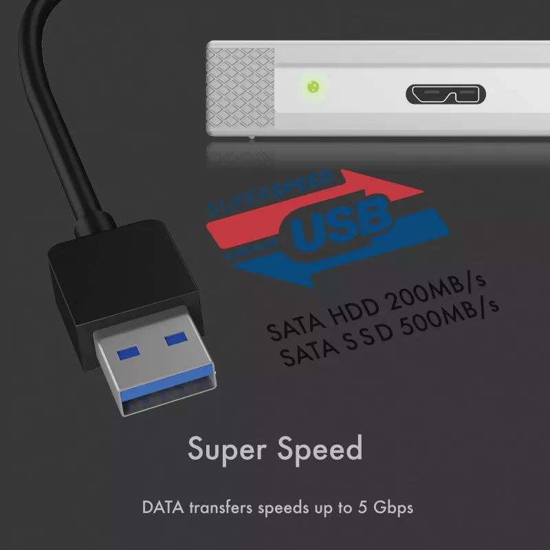 ICY BOX IB-241WP HDD/SSD korpuss 2,5 collu antracīta, sudraba krāsā