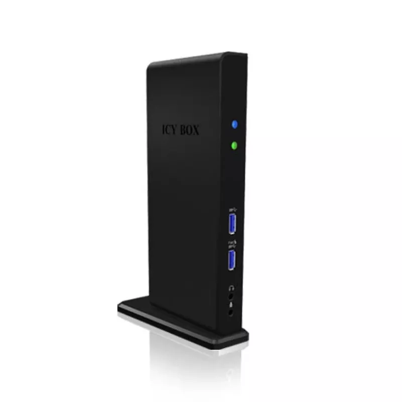 ICY BOX IB-DK2241AC Vadu USB 3.2 Gen 1 (3.1 Gen 1) Type-A Melns