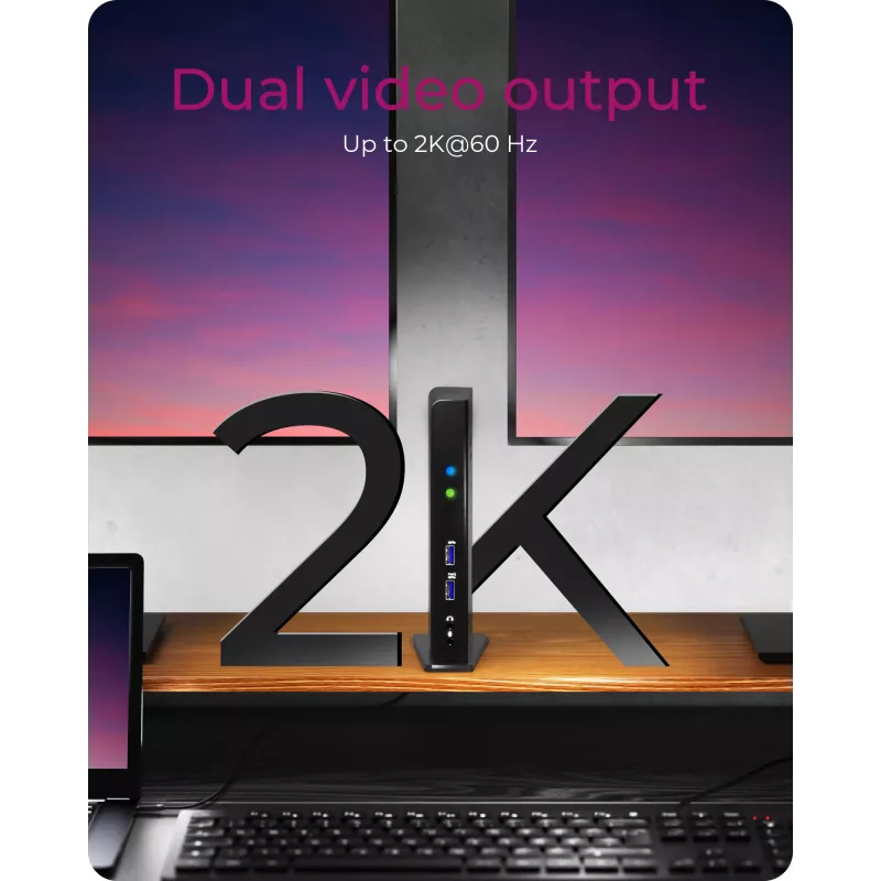 ICY BOX IB-DK2241AC Vadu USB 3.2 Gen 1 (3.1 Gen 1) Type-A Melns