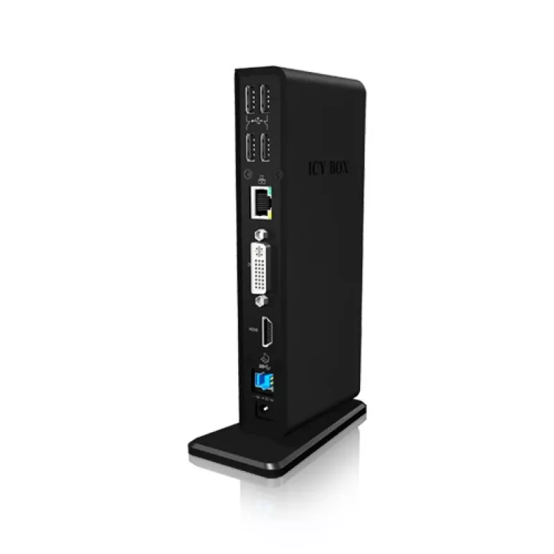 ICY BOX IB-DK2241AC Vadu USB 3.2 Gen 1 (3.1 Gen 1) Type-A Melns