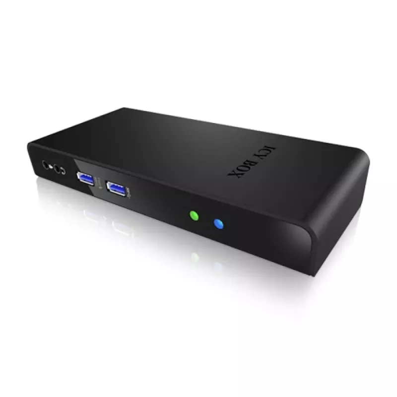 ICY BOX IB-DK2241AC Vadu USB 3.2 Gen 1 (3.1 Gen 1) Type-A Melns