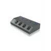 ICY BOX IB-HUB1405 USB 3.2 Gen 1 (3.1 Gen 1) Type-B 5000 Mbit/s Antracīta