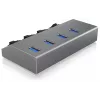 ICY BOX IB-HUB1405 USB 3.2 Gen 1 (3.1 Gen 1) Type-B 5000 Mbit/s Antracīta